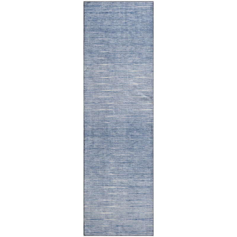 Premium Machine Washable Prisco Denim Rug, Runner 2'3" x 7'6"