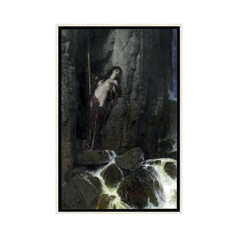 Ocean Surf  - ABQ79, Distressed White, Floater Framed Print Canvas without Mat, 26" H x 18" W