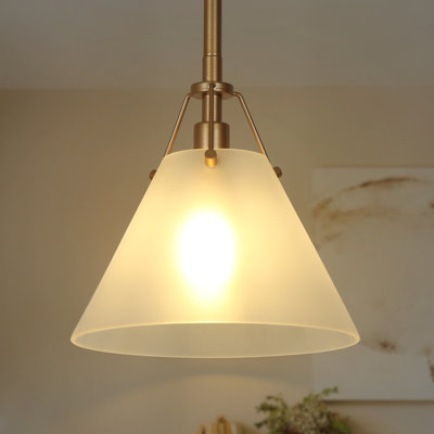 Luminaire suspendu conique simple à 1 lumière Haut