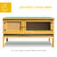Yellow Rabbit Cage With Waterproof Asphalt Shingle Roof - Version Fir Wood Construction
