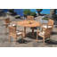 Pemberton Outdoor - Piece Teak Dining Set-2133997810-2133997809