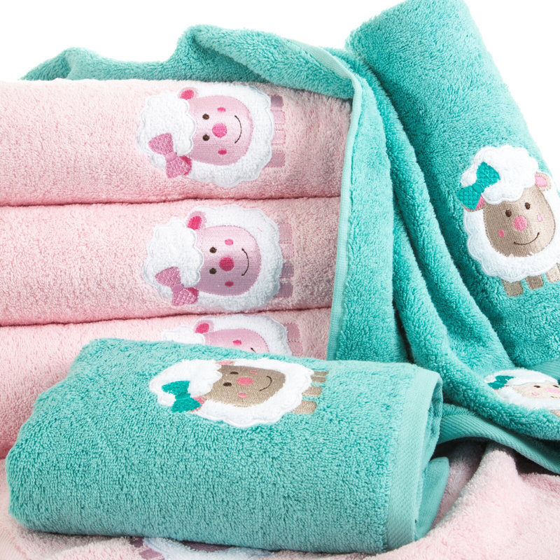 Ingifast Midweight Jacquard Hand Towel, Light Pink