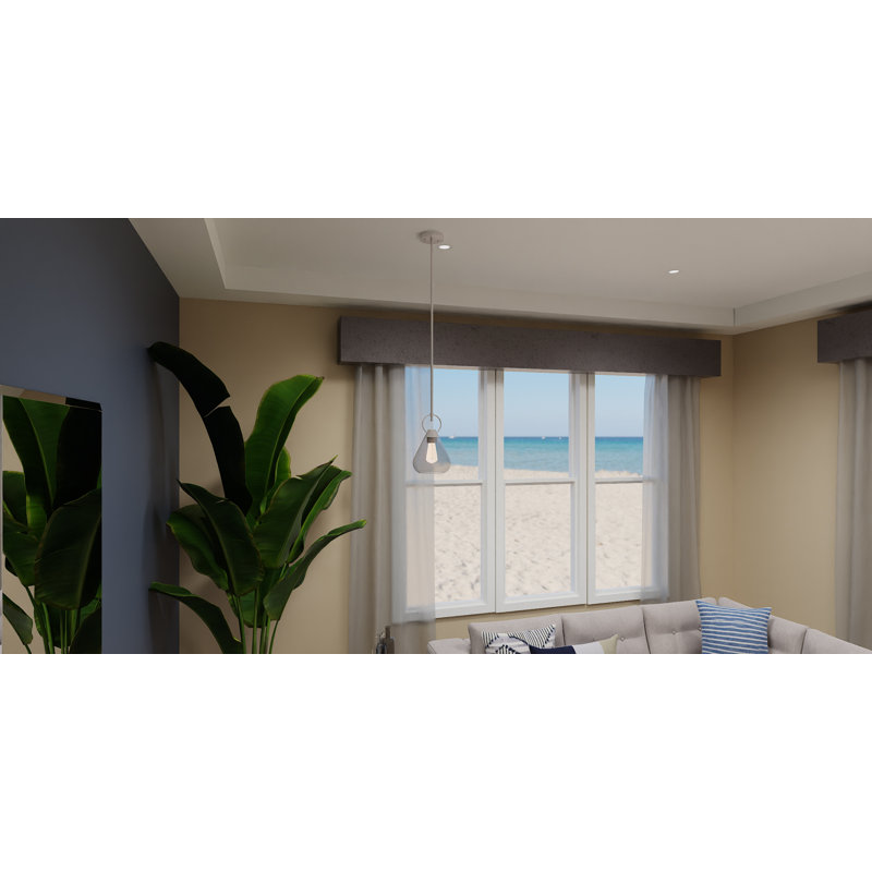 Luminaire suspendu 1 lumière Angelita, Nickel brossé