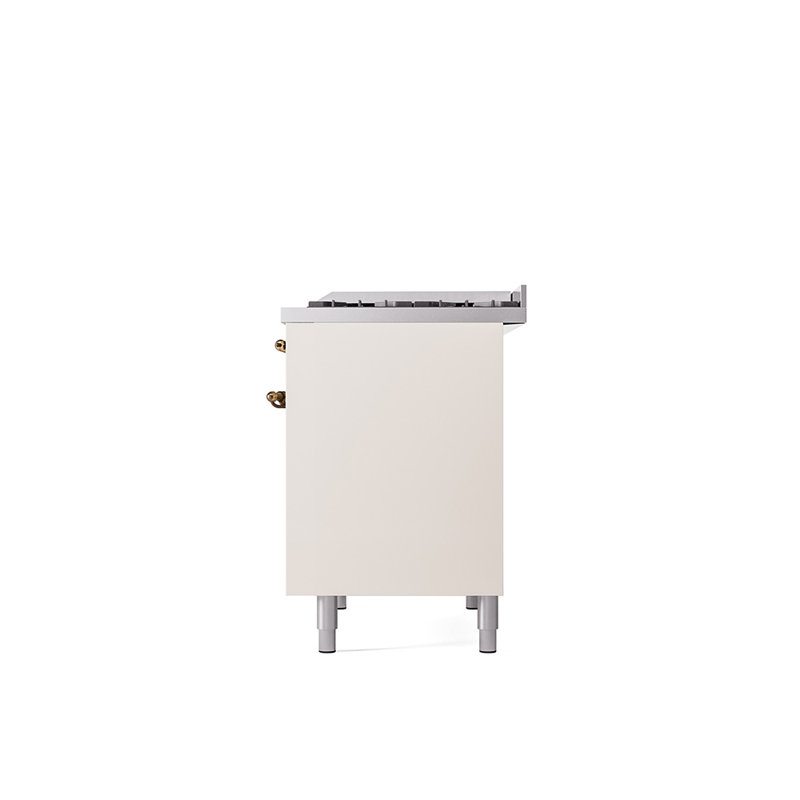 ILVE Nostalgie II 40 in Dual Fuel Range, Burgundy/Chrome, Liquid Propane