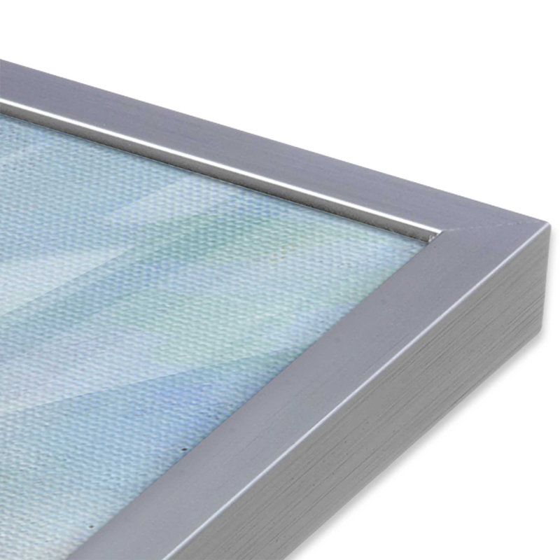 Tranquil Haven en bleu, H 15,25 po x l 12,25 po, Encadrement ouvert, chrome poli