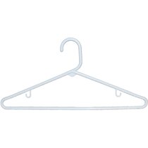 Plastic Suit Hangers - 17 Length/ 4 15/16 Neck - 100/Box - Clear