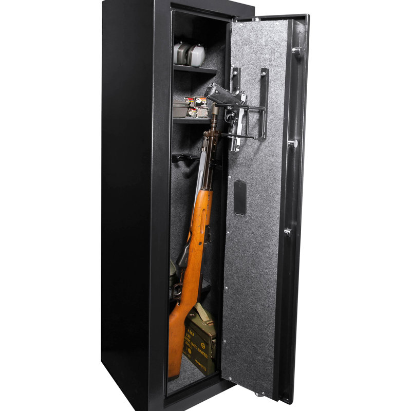 Steel Biometric Depot - 5,51 pi. Cubes, solution de rangement verrouillable de sécurité pour munitions hautes, sécuritaire