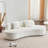 Castillon Modern Curved Upholstered Sofa with Pillows