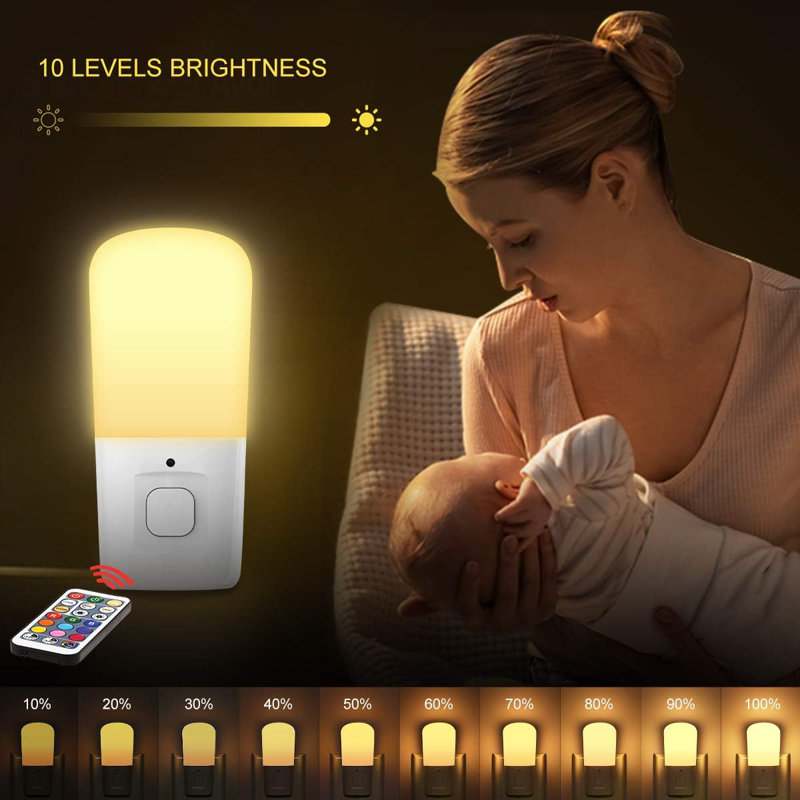White Plug-In Night Light With Motion Sensor, 5000K Daylight, Non-Dimmable