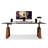 Black&Walnut Rectangular Solid Wood Standing desk-1429357267
