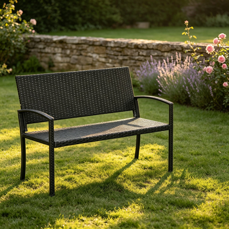 Outdoor Bench, Black