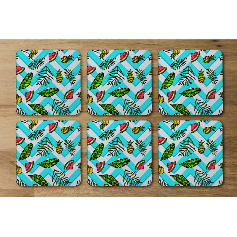 Square 6 Piece Coaster Set