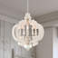 Lustre géométrique en bois 5 lumières Lazlo