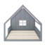 Lit maison avec fenêtre et clôture, DEL-2895453