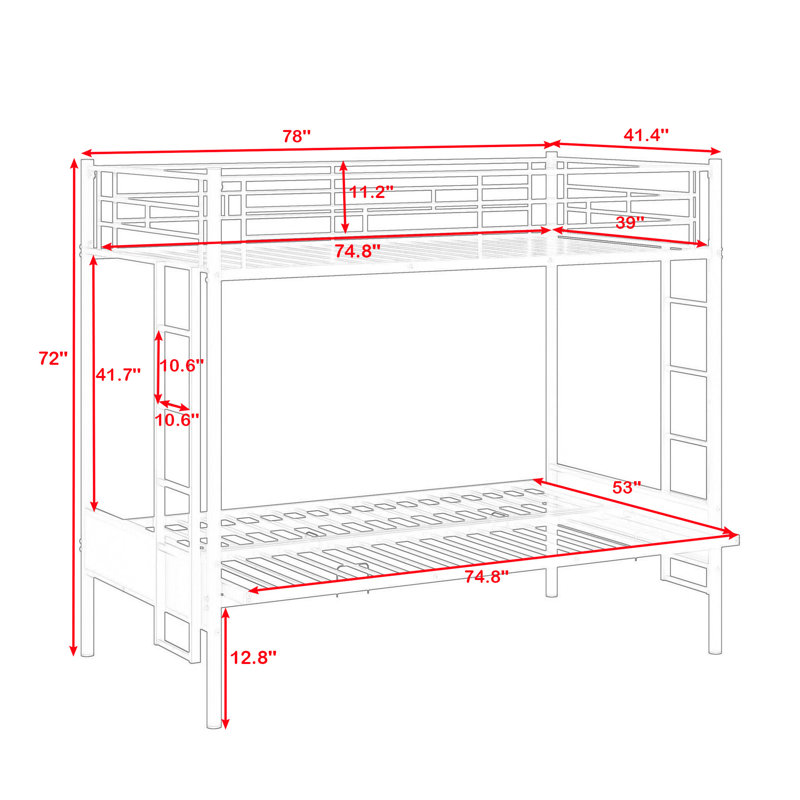 Warburton Kids Twin Over Full Bunk Bed