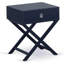 Table de chevet avec tiroir Wonderful Hamilton, paquet de 1, au fini bleu marine-1285275432