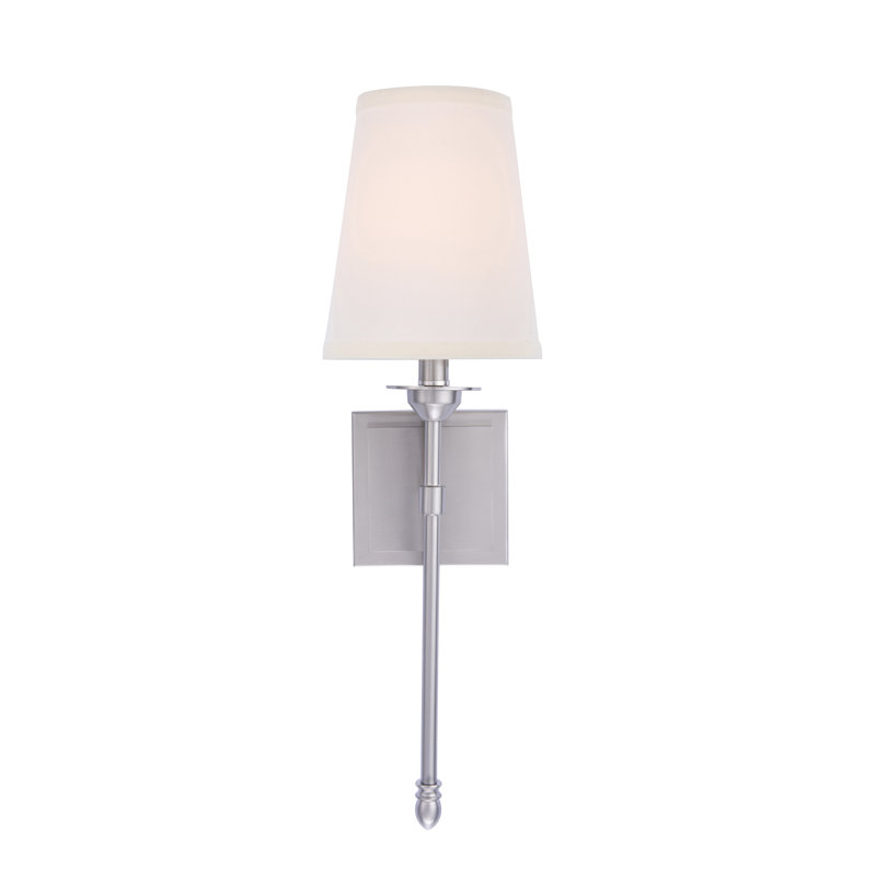 Autaugaville Modern 1-Light Wall Sconce Light, Nickel