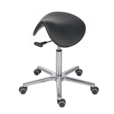 Orla Adjustable Height Ergonomic Lab Stool Wheels