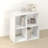 4-Cube Bookcase, Thick Frame, White-120436670-119847681