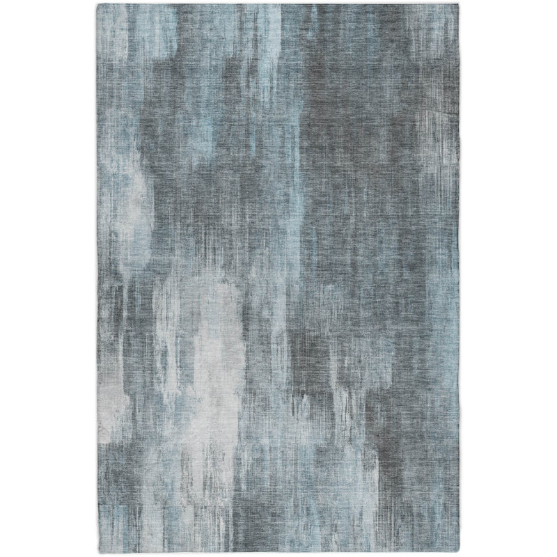 Premium Machine Washable Dream Shag ADS567 Casual Rug, Teal, 5' x 7'6"
