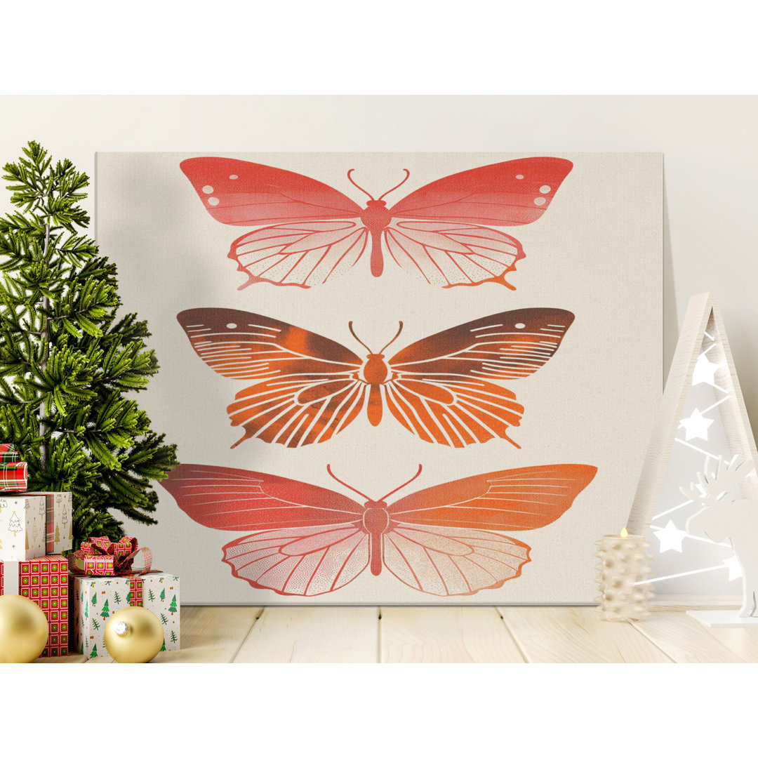 Vintage Butterfly Art Canvas Print