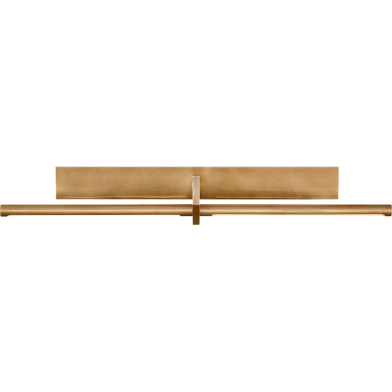 Axis Pivoting Library Light, 3" H x 31.5" W x 13.25" D, Antique-Burnished Brass