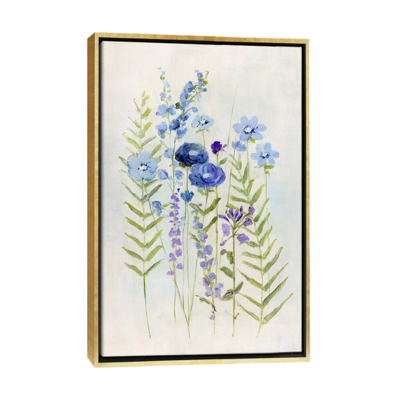 «Cottage Wildflowers I» par Sally Swatland - reproduction d'art, Pas de tapis, Gold Framed, H 60 po x l 40po x P 1,5 po