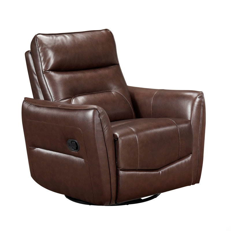 Fauteuil inclinable 1pc avec mouvement pivotant, Marron foncé