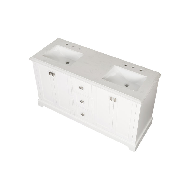 Ensemble de meuble-lavabo double 60 po Amielia