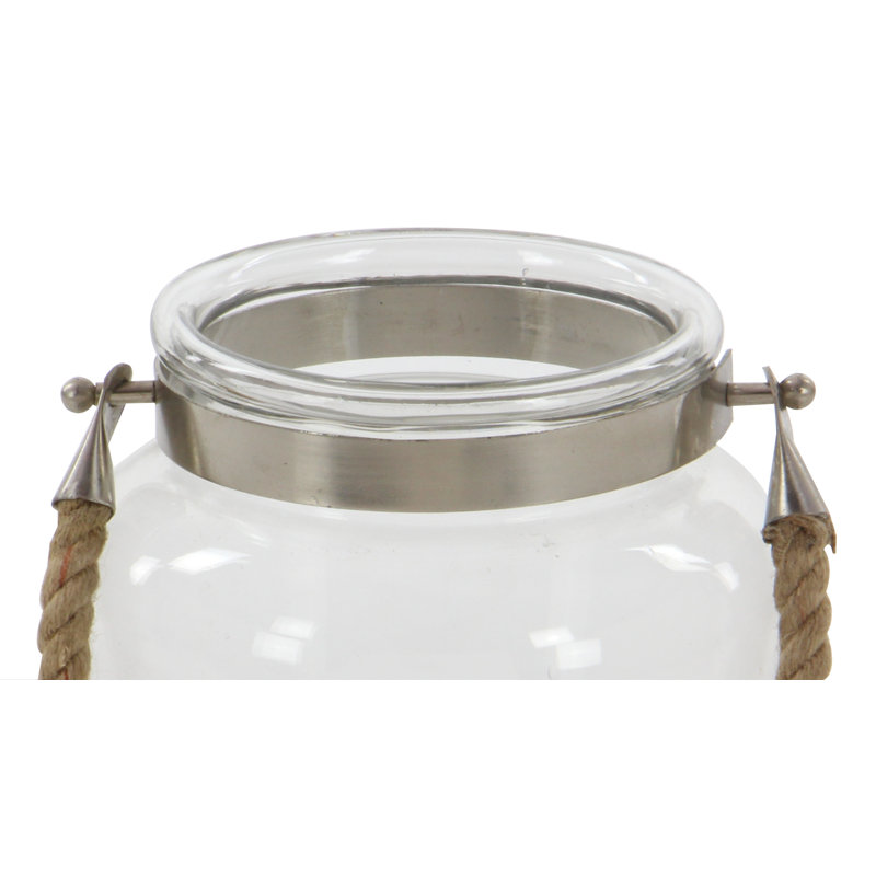 Porte-lanterne de table en verre