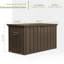 Boîte de rangement pour terrasse 120 gallons imperméable, grand bac de rangement pour patio pour coussins extérieurs, coussins décoratifs, outils de jardin, verrouillable