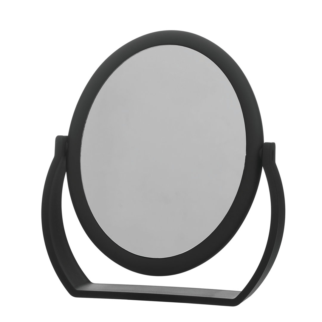 Danielle Creations Plastic Framed Freestanding Makeup Mirror in Grey