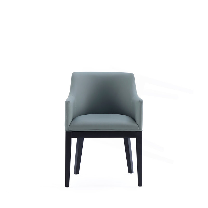 Chaise contemporaine avec accoudoirs minimaliste, Étain