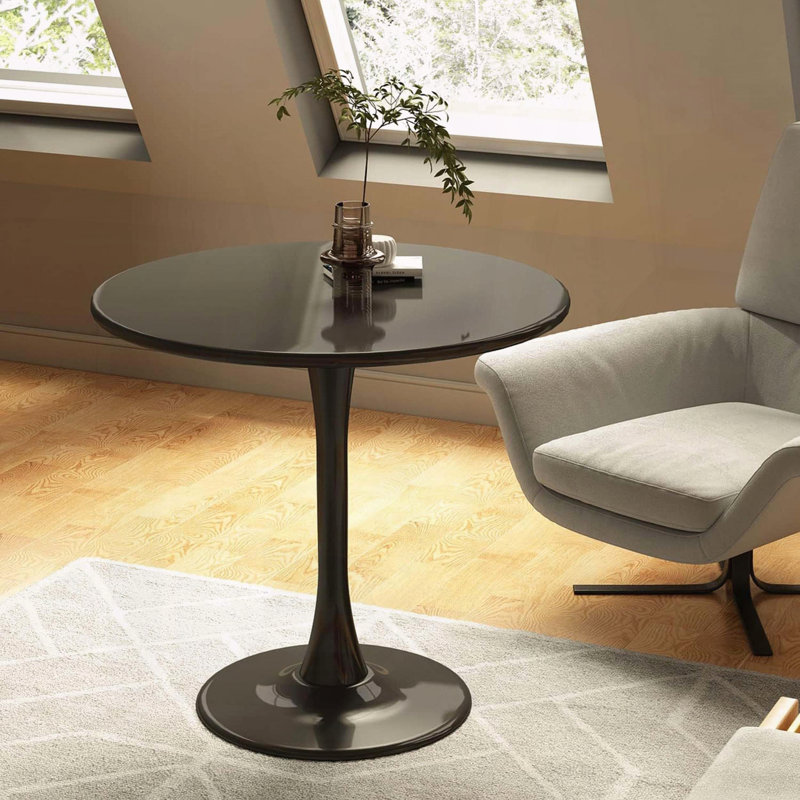 Table de salle à manger noire Tulip, H 29,1 po x L 23,6 po x l 23,6 po