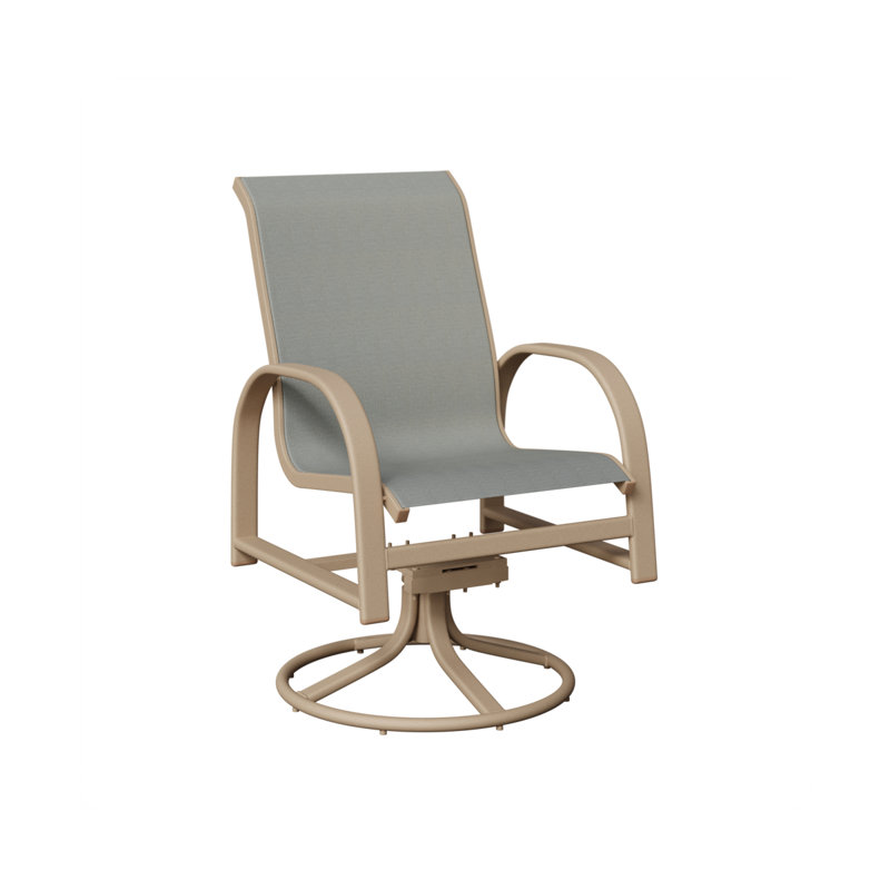 Chaise berçante pivotante en aluminium Amma Sahara Speckle, Ardoise Nova, Aluminium moucheté Sahara