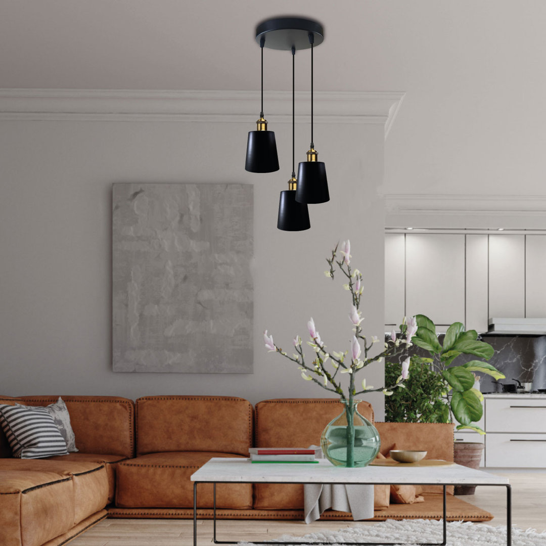 3 - Light Black Cluster Pendant