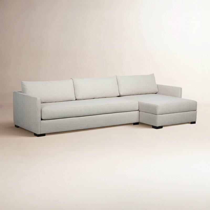 Wickham Chaise Sectional, 35" H x 126.5" W x 61" D, Right Arm Facing W/Storage