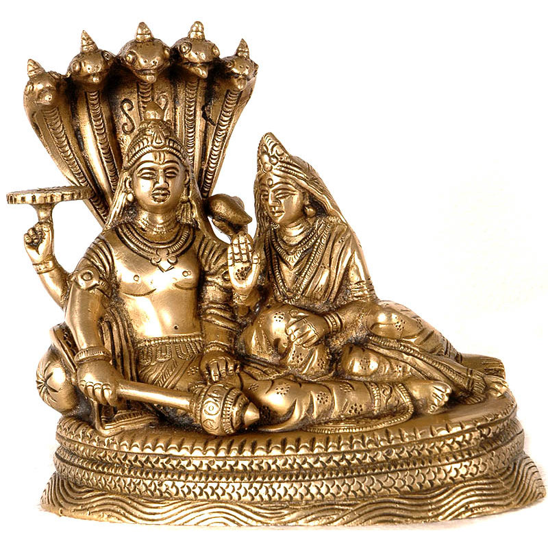 Lord Vishnu avec Lakshmi sur Sheshnag