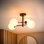Demetro Glass Semi Flush Mount