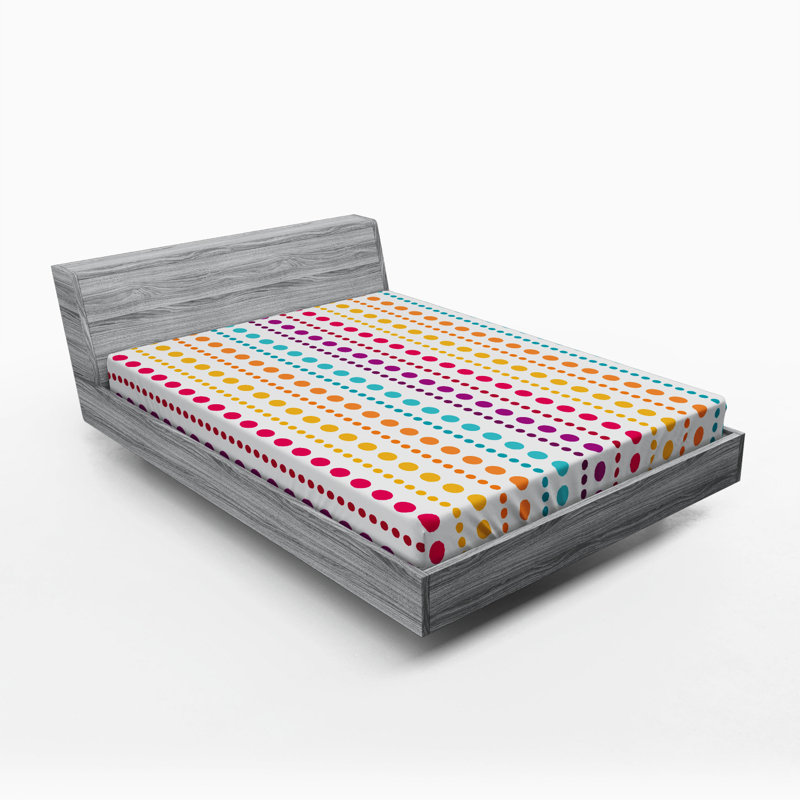 Microfiber Geometric Fitted Sheet, Full Fitted Sheet