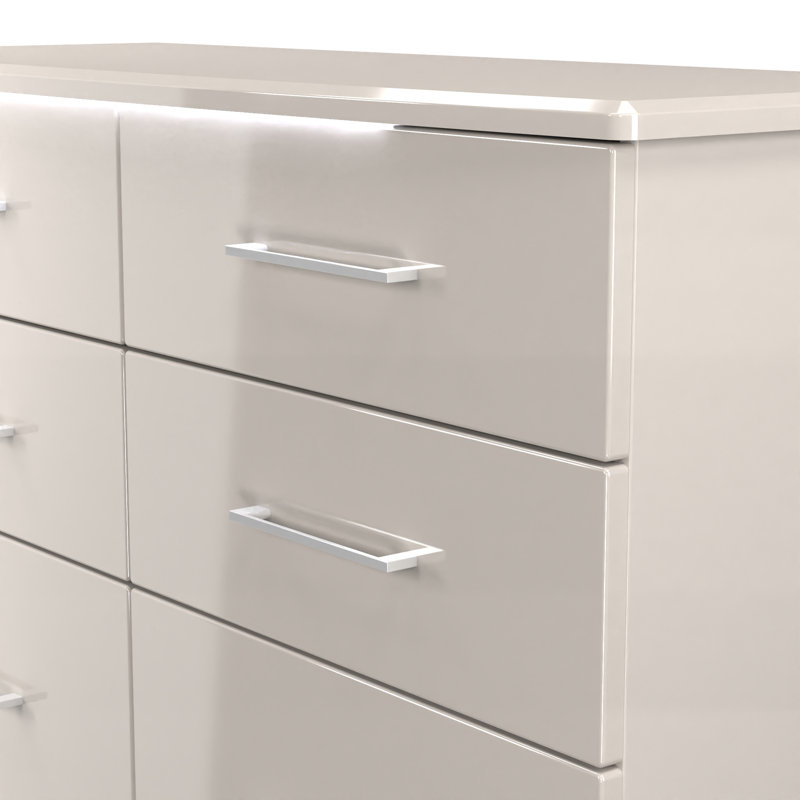 112 cm W Chest of 6 Drawers, Beige