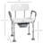 Height Adjustable Toilet Chair - 31 Shower Seat, White For Seniors With Wide