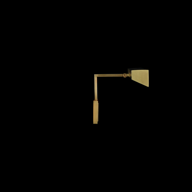 Dimmable Wall Mounted Picture Light, Antique Brass