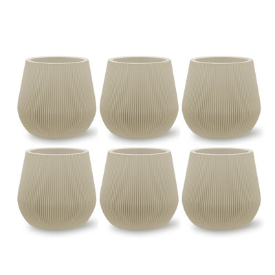 Vases courts 4 po à nervures blanches pour fleurs, vase à fleurs cannelé, petit vase Boho, décor Mid-Century moderne