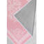 Tapis oriental rose / blanc en polyester tissé à plat Avent-608915041
