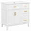 Meuble-lavabo de salle de bain de 36 pouces (91 cm) avec 4 tiroirs de rangement et porte à fermeture en douceur-1106623998