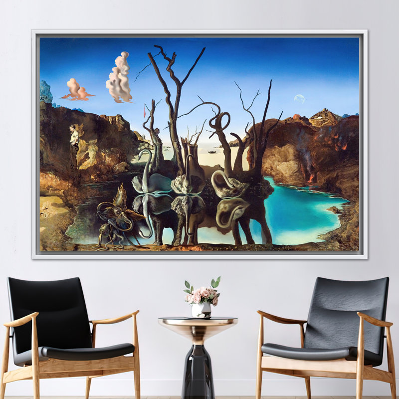 Print on Canvas, 70 cm H x 100 cm W, White Floater Framed