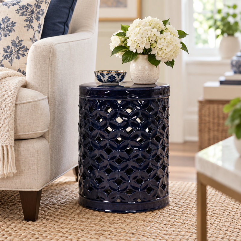 Tabouret de jardin Ceramic, Bleu