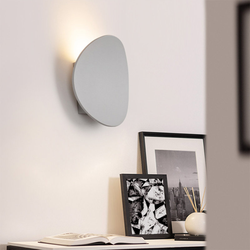 Bollens Modern Minimalist Flush Mounted Sconce Interior Wall Light, White