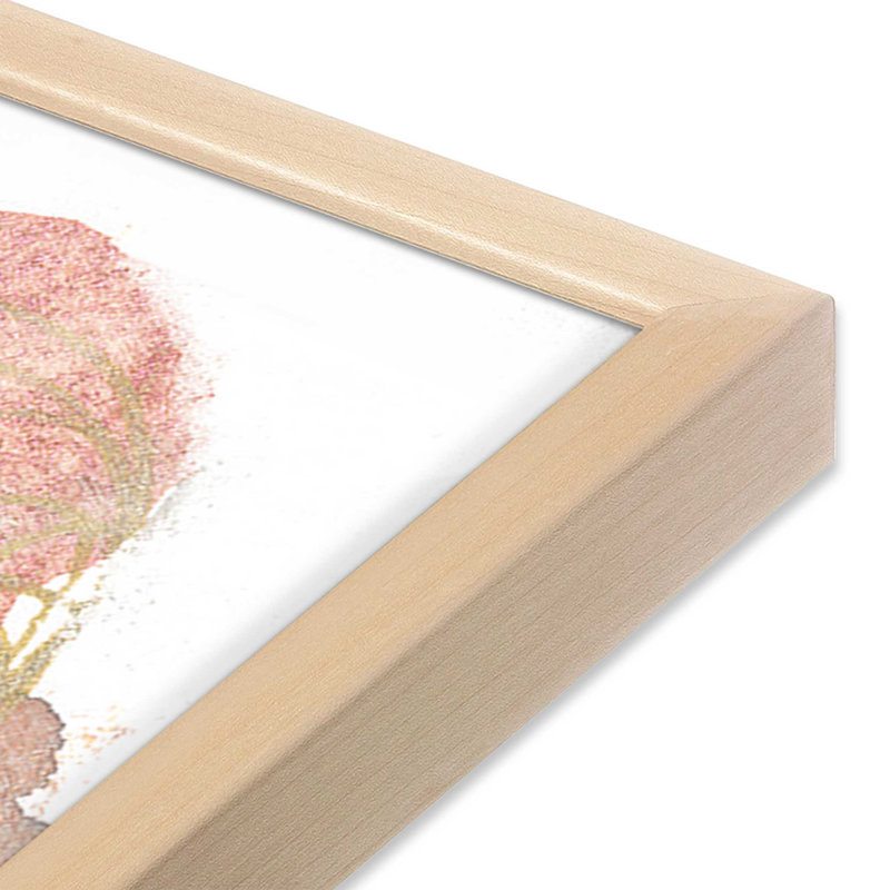 Harmonic Leaves III, reproduction dans un cadre, H 21 po x l 17 po, Raw Maple Open Corner Framed